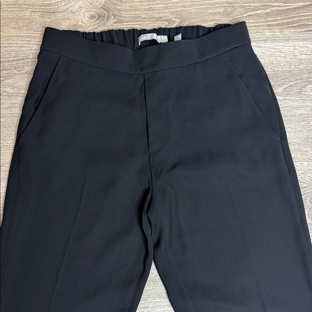 Vince. Women’s Black High Waisted Straight Leg Pull On Pants Sz Small - Picture 2 of 11